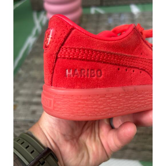 Puma Suede x Haribo Gummi Bears Red Sneakers Kids Size 12C - Picture 9 of 9